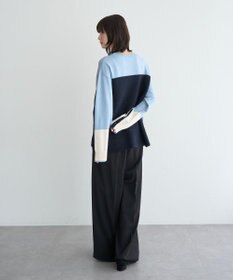 YECCA VECCA 釦デザイン配色ニット