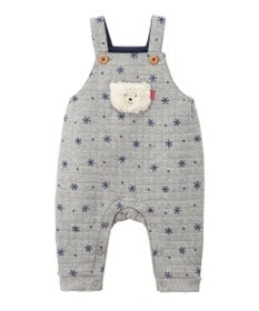 MIKI HOUSE HOT BISCUITS キルト素材 オーバーオール＆Tシャツギフトセット【BOX付き】