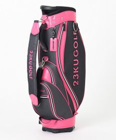23区GOLF 【WOMEN】合皮×デニム調キャディバッグ 他と被らない 大人ピンクが初登場