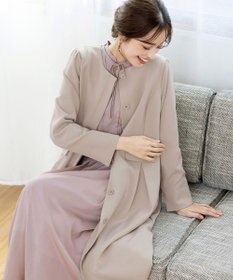 Tiaclasse L 【洗える】細リボンギャザーワンピース