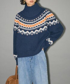 Green Parks ノルディック柄ジャガード織ニット