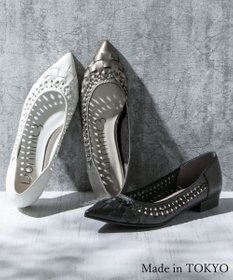 Dominic3 編み込みメッシュ ソフトパンプス