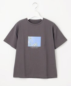 Feroux フラワーフォトプリント Tシャツ