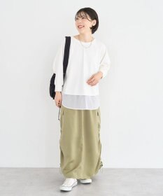 Green Parks 七分袖ドルマン裏毛シアードッキングプルオー