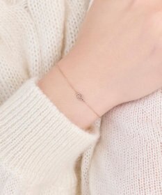 Phoebe 【金属アレルギー対応】プチベゼルストーンブレスレット　シャンパンゴールド