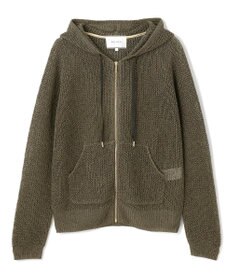 BEIGE， 【洗える】OPTICAL / ペーパーヤーンフーディージップニット