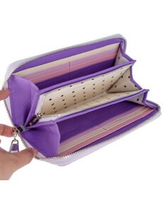 tsumori chisato CARRY キラネコフラワー ラウンドファスナー長財布