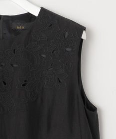 自由区 【洗える】エンブロイダリーノースリーブ ワンピース