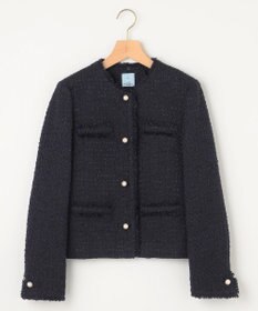 組曲 【KUMIKYOKU NAVY】ファンシーツイード 2WAYジャケット
