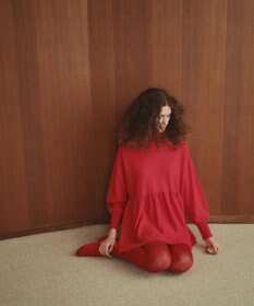 #Newans 【洗える】ペプラムデザインワイドシルエットプルオーバー