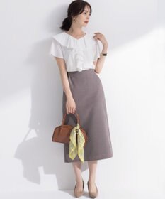 組曲 L ブラウスライクラッフル カットソー