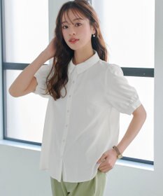 Tiaclasse L 【洗える】パフスリーブシャツブラウス