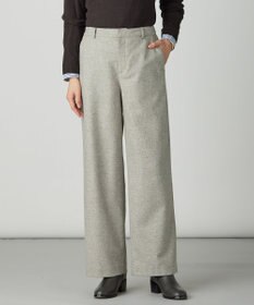 J.PRESS LADIES ラメツイード セミワイド パンツ ベージュ系