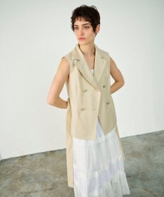 GRACE CONTINENTAL リネンタッチダブルブラウス