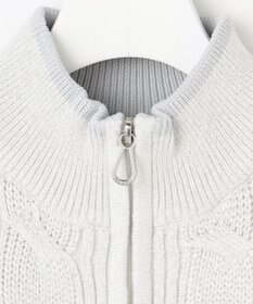 23区GOLF 【WOMEN】ラメケーブルジップアップカーディガン　防風裏地付き