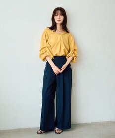 YECCA VECCA タックスリーブスキッパーブラウス