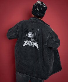 WEGO 【ユニセックス着用ITEM/MLサイズ展開】グラフィックデニムシャツ（LS）