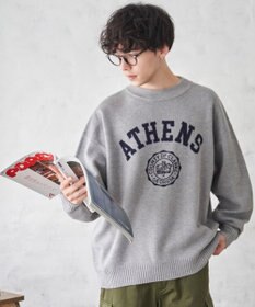 WEGO オーバーフィットジャガードプルオーバー