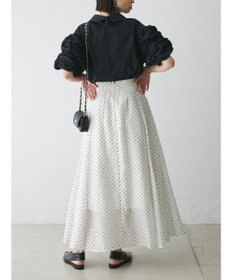 Green Parks AnriettMusee ドットフレアーロングスカート
