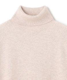BEIGE， 【WEB限定・洗える】DEMING / バイカラーウールタートルネックニット