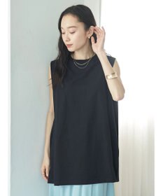 earth music&ecology ボクシーノースリーブチュニック