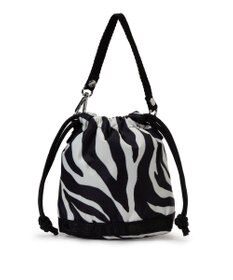 LeSportsac DRAWSTRING BUCKET CHARM/クリームブラックゼブラ