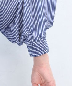 Tiaclasse 【洗える】パフ袖シャツチュニックブラウス