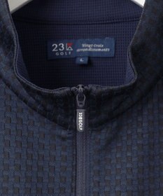 23区GOLF 【MEN】着脱しやすいバンプジャージー　ハーフジップカットソー