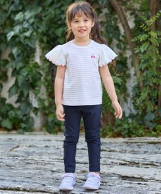 ANY KIDS 袖スカラップ ボーダーTシャツ