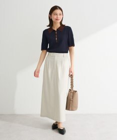 Green Parks 配色ニットポロ