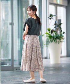 Tiaclasse 【洗える】異素材を組み合わせたカットソードッキングワンピース