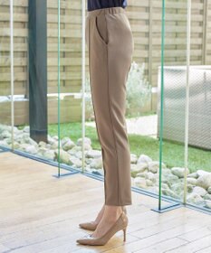 Tiaclasse 【安田美沙子さん着用・日本製・洗える】ジョーゼットピンタックテーパードパンツ