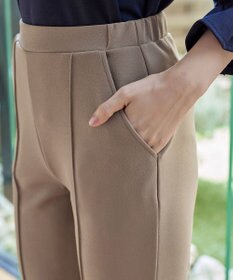 Tiaclasse 【安田美沙子さん着用・日本製・洗える】ジョーゼットピンタックテーパードパンツ