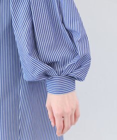 Tiaclasse 【洗える】パフ袖シャツチュニックブラウス