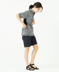 JOSEPH ABBOUD MOUNTAIN ランダムスラブリップル ポロシャツ