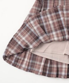 ANY KIDS チェック プリーツ スカパン