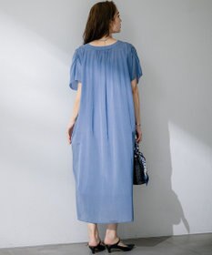 23区 L 【Lサイズ限定/接触冷感/速乾性/洗える】エアリーブライトローン Vネックワンピース