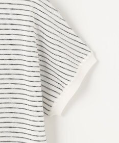 J.PRESS LADIES L 【洗える・抗菌防臭】コットンアセテート ボーダー ドルマン ニット