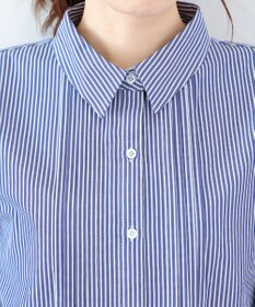 Tiaclasse 【洗える】パフ袖シャツチュニックブラウス