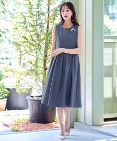 Tiaclasse 【洗える】タックフレアワンピース