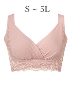 BRADELIS New York 【BRADELIS NewYork peace】綿混キャッチャーカップレースブラ25  ノンワイヤー 補正下着 補整 谷間メイク