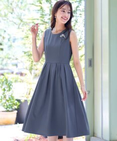 Tiaclasse 【洗える】タックフレアワンピース