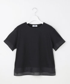 J.PRESS LADIES 【シーンレスに活躍】コットンスムース シアーデザイン カットソー