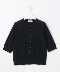 J.PRESS LADIES 【洗える・抗菌防臭】COTTON ACETATE DRY クルーネック カーディガン