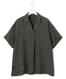 23区 S 【洗える】LIBECO プルオーバーシャツ