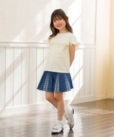 組曲 KIDS 【150-160㎝】レースコンビデニム キュロット