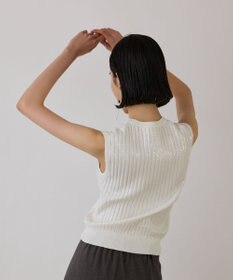 GRACE CONTINENTAL スパンコールニットノースリーブ