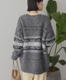AMERICAN HOLIC アソート柄シャギーニットカーディガン