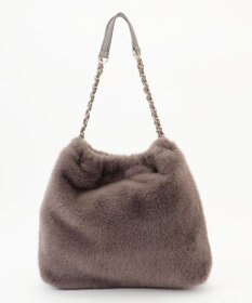 ANY SIS フェイクファーチェーン トートバッグ