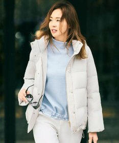 自由区 【WEB限定カラーあり・SHIHOさん着用】マイクロタッサーダウン コートⅡ オイスター